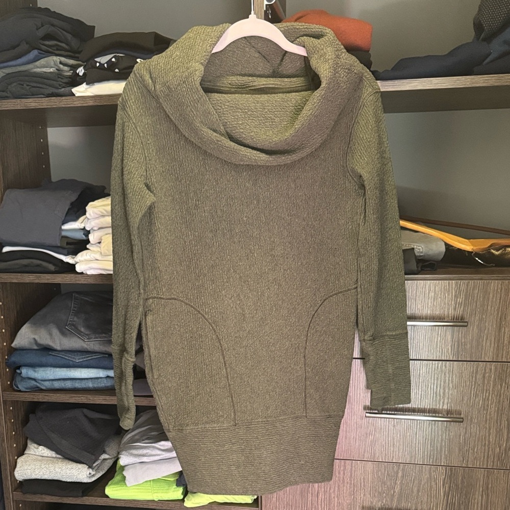 lululemon athletica Olive Cowl Neck Sweater
